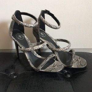 Missguided unworn snake print heels